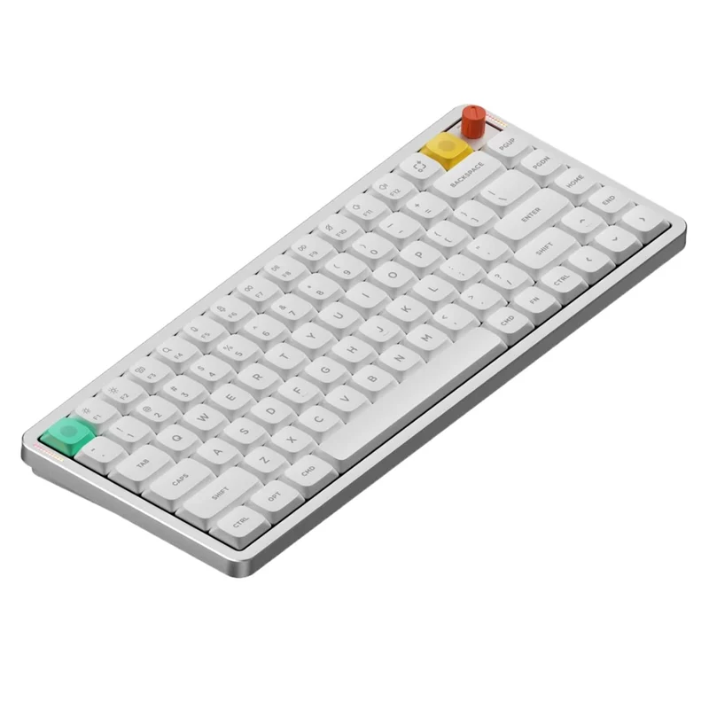NuPhy Air75 V3 RGB Hot-Swappable 84-Key Wireless Mechanical Keyboard (Nova White) (Blush Nano Switch, Red Nano Switch)