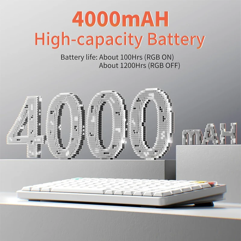 NuPhy Air75 V3 RGB Hot-Swappable 84-Key Wireless Mechanical Keyboard (Nova White) (Blush Nano Switch, Red Nano Switch)
