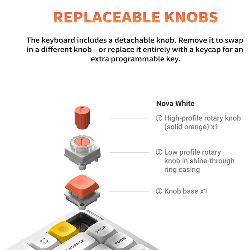 NuPhy Air75 V3 RGB Hot-Swappable 84-Key Wireless Mechanical Keyboard (Nova White) (Blush Nano Switch, Red Nano Switch)