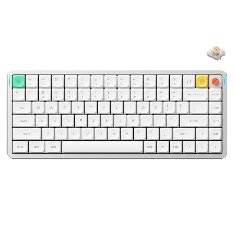 NuPhy Air75 V3 RGB Hot-Swappable 84-Key Wireless Mechanical Keyboard (Nova White) (Blush Nano Switch, Red Nano Switch)
