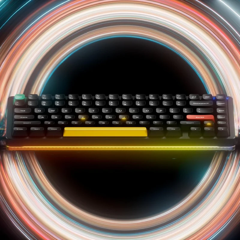 NuPhy Air75 V3 RGB Hot-Swappable 84-Key Wireless Mechanical Keyboard (Nebula Dark) (Blush Nano Switch, Red Nano Switch)