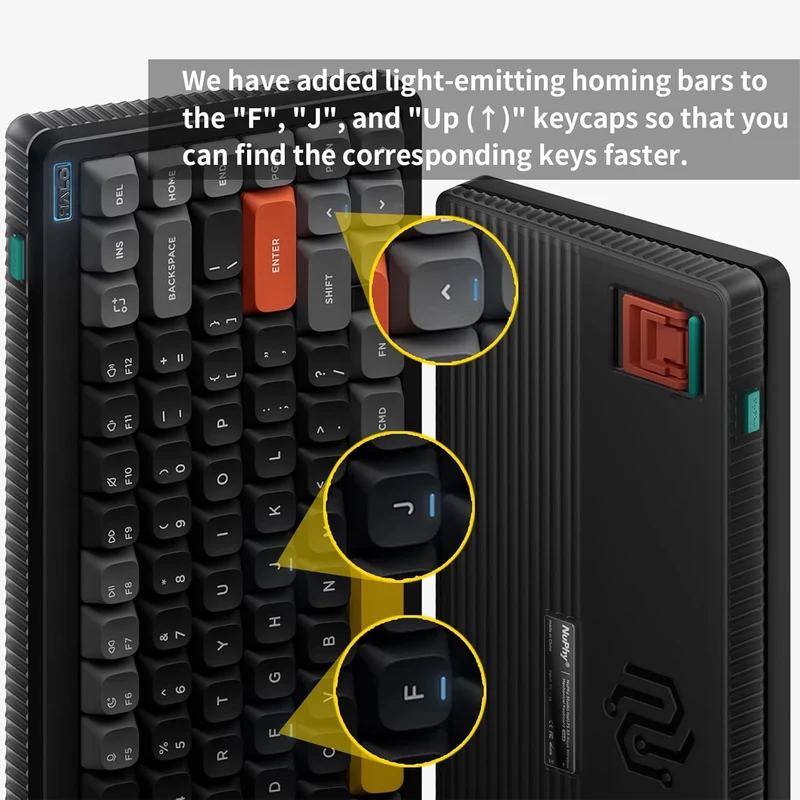 NuPhy Air75 V3 RGB Hot-Swappable 84-Key Wireless Mechanical Keyboard (Nebula Dark) (Blush Nano Switch, Red Nano Switch)