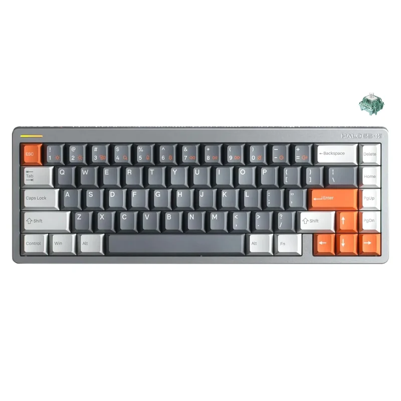 NuPhy Halo65 HE RGB 67-Key Magnetic Switch Gaming Keyboard (Space Gray) (Coral Switch, Jade Pro Switch)