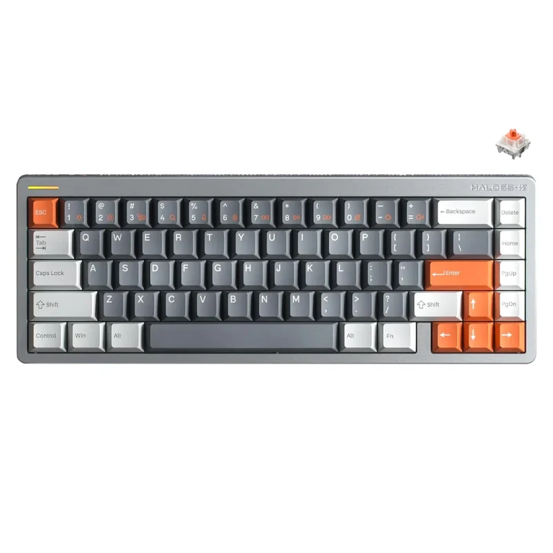 NuPhy Halo65 HE RGB 67-Key Magnetic Switch Gaming Keyboard (Space Gray) (Coral Switch, Jade Pro Switch)