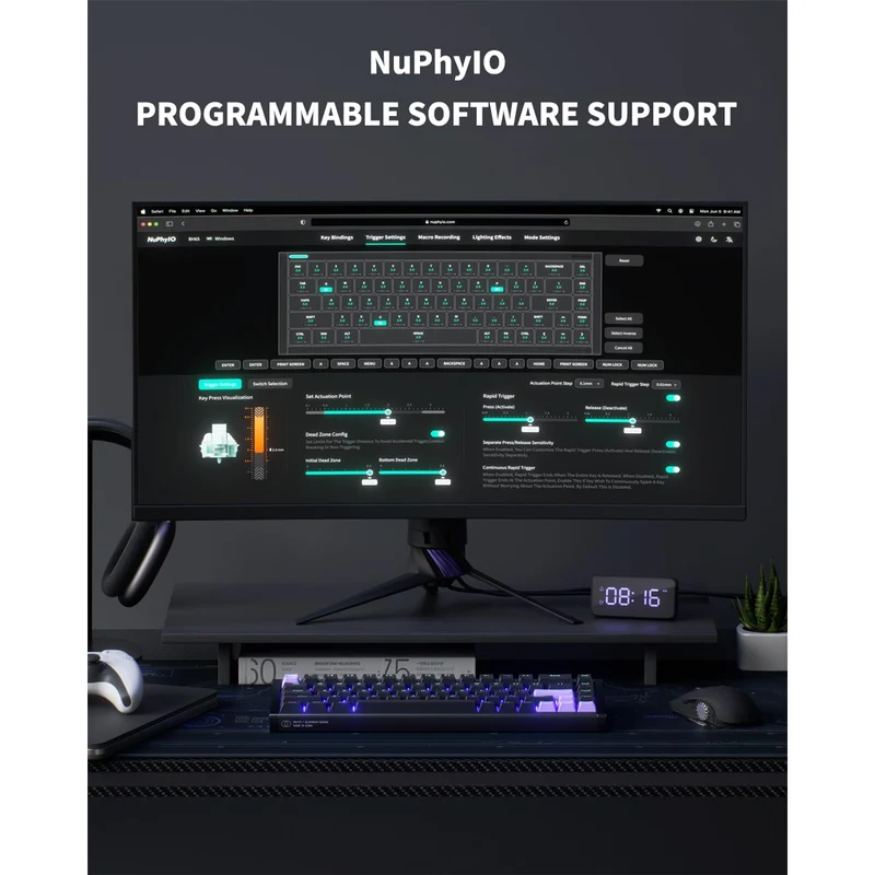 NuPhyX BH65 RGB 68-Key High-Profile Gaming Keyboard (Dark Matter) (Magnetic Jade Gaming Switch, Magnetic Jade Pro Gaming Switch)