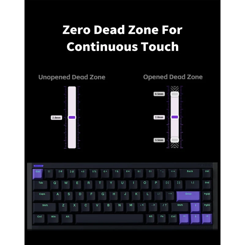 NuPhyX BH65 RGB 68-Key High-Profile Gaming Keyboard (Dark Matter) (Magnetic Jade Gaming Switch, Magnetic Jade Pro Gaming Switch)