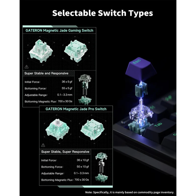 NuPhyX BH65 RGB 68-Key High-Profile Gaming Keyboard (Dark Matter) (Magnetic Jade Gaming Switch, Magnetic Jade Pro Gaming Switch)