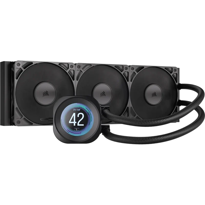 Corsair Nautilus 360 RS Performance LCD 360mm Liquid CPU Cooler (Black, White)
