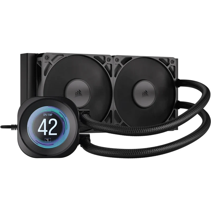 Corsair Nautilus 240 RS Performance LCD 240mm Liquid CPU Cooler (Black, White)