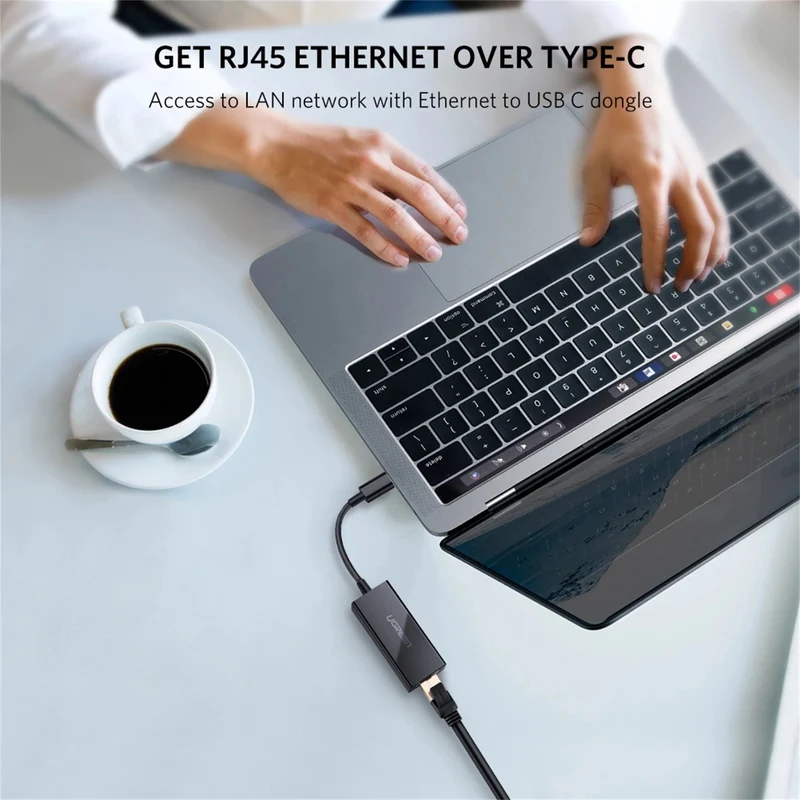 Ugreen USB-C 3.1 Gen Male to Gigabit Ethernet Adapter - 16cm (US236/50307)