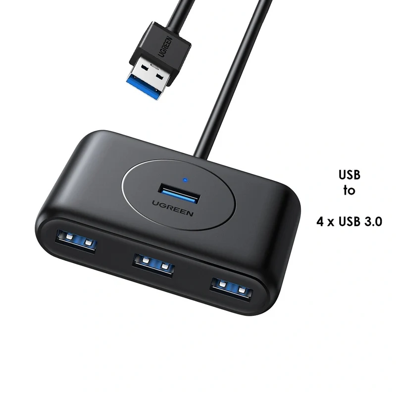 Ugreen USB 3.0 A 4 Ports Hub - 0.5m (Black) (CR113/20290)