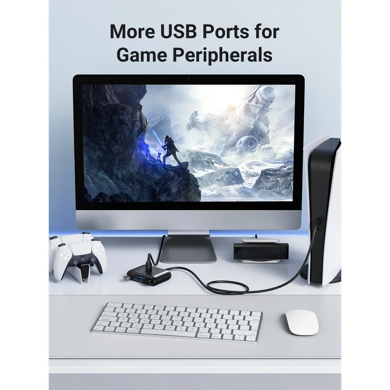 Ugreen USB 3.0 A 4 Ports Hub - 0.5m (Black) (CR113/20290)