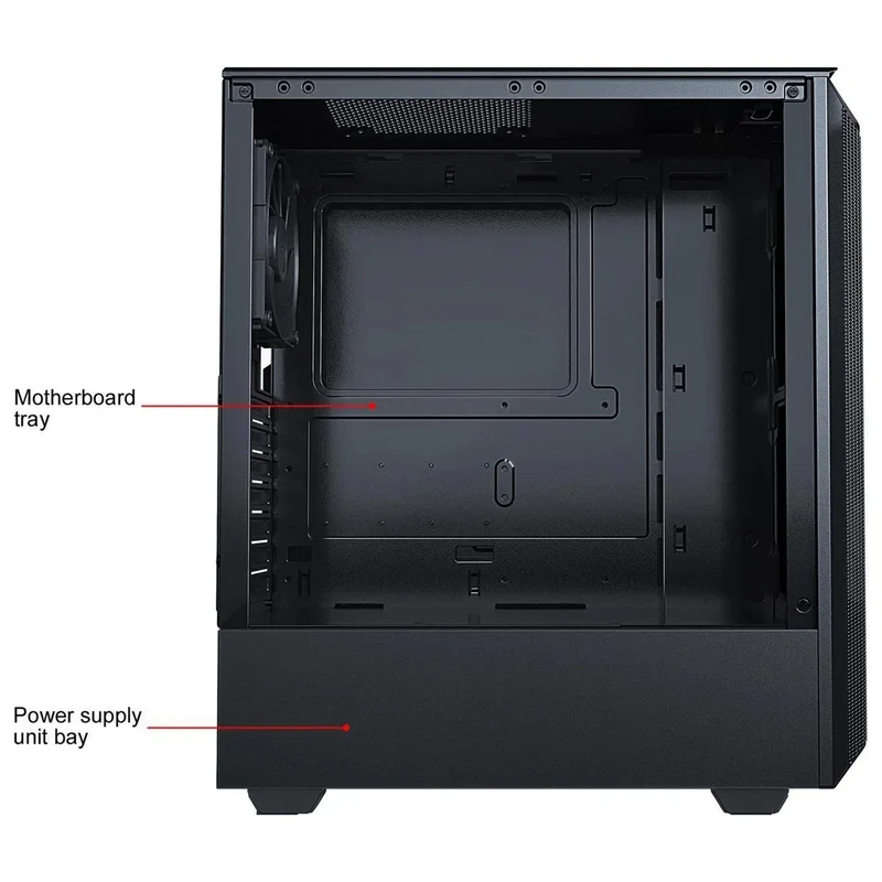 Phanteks Eclipse P300A Tempered Glass Compact Mid-Tower Full Mesh Front Case (Satin Black) (PH-EC300ATG-BK01)