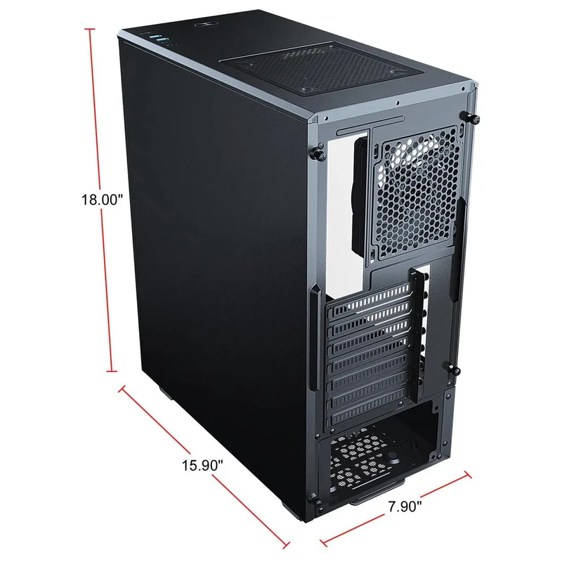 Phanteks Eclipse P300A Tempered Glass Compact Mid-Tower Full Mesh Front Case (Satin Black) (PH-EC300ATG-BK01)
