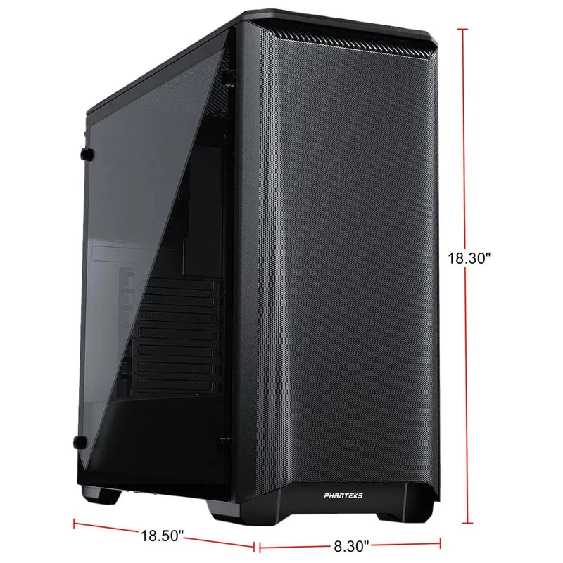 Phanteks Eclipse P400A Tempered Glass Mid-Tower Chassis Case (Satin Black) (PH-EC400ATG-BK01)