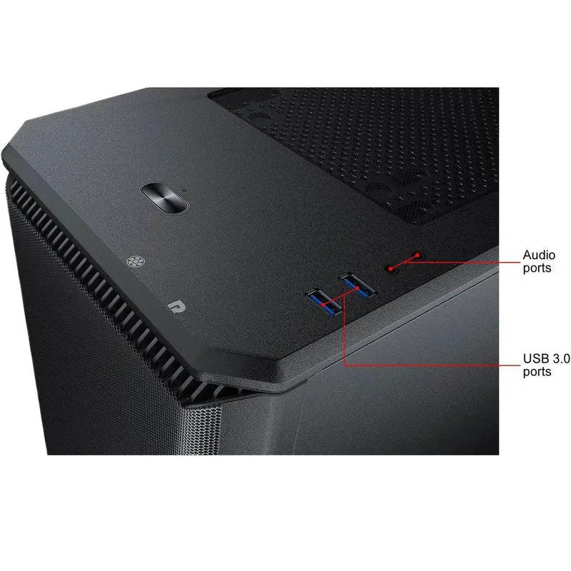 Phanteks Eclipse P400A Tempered Glass Mid-Tower Chassis Case (Satin Black) (PH-EC400ATG-BK01)