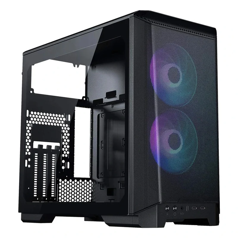 Phanteks Eclipse P200A DRGB Tempered Glass Mini-ITX Digital RGB Lightning Case (Satin Black) (PH-EC200ATG-DBK01)