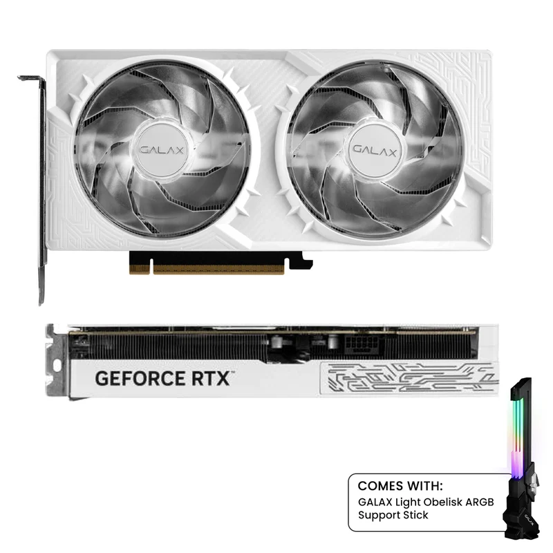 Galax RTX GeForce 5070 1-Click OC 12GB GDDR7 Graphics Card White (57NON7MDBSWH)