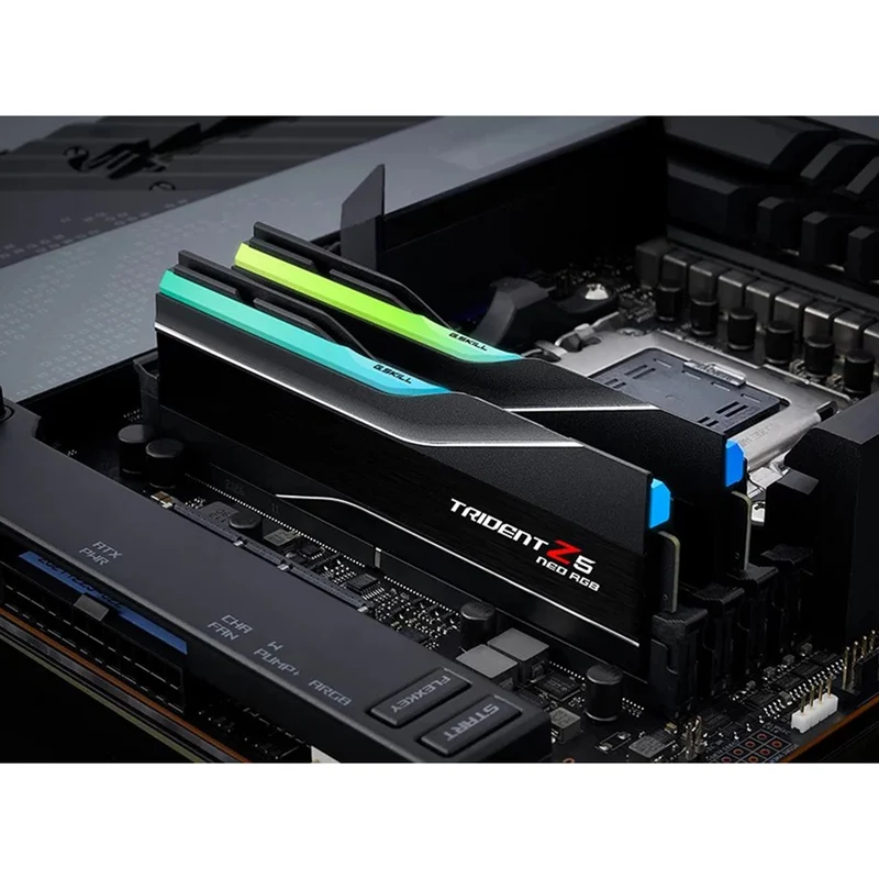 G.Skill Trident Z5 Neo RGB 64GB (2x32GB) DDR5 6000 MT/s CL30-40-40-96 1.40V AMD EXPO Desktop Memory (Matte Black) (F5-6000J3040G32GX2-TZ5NR)