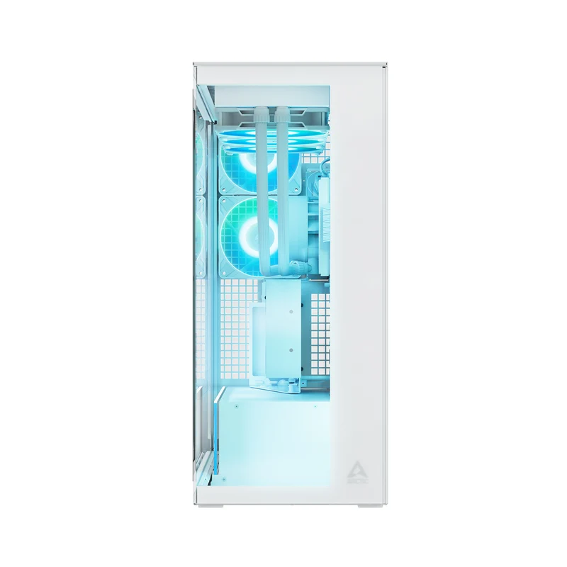 Arctic Xtender VG Tempered Glass Side Panel Premium E-ATX PC Case Vertical GPU Mounting (Black, White, Black Mirror)