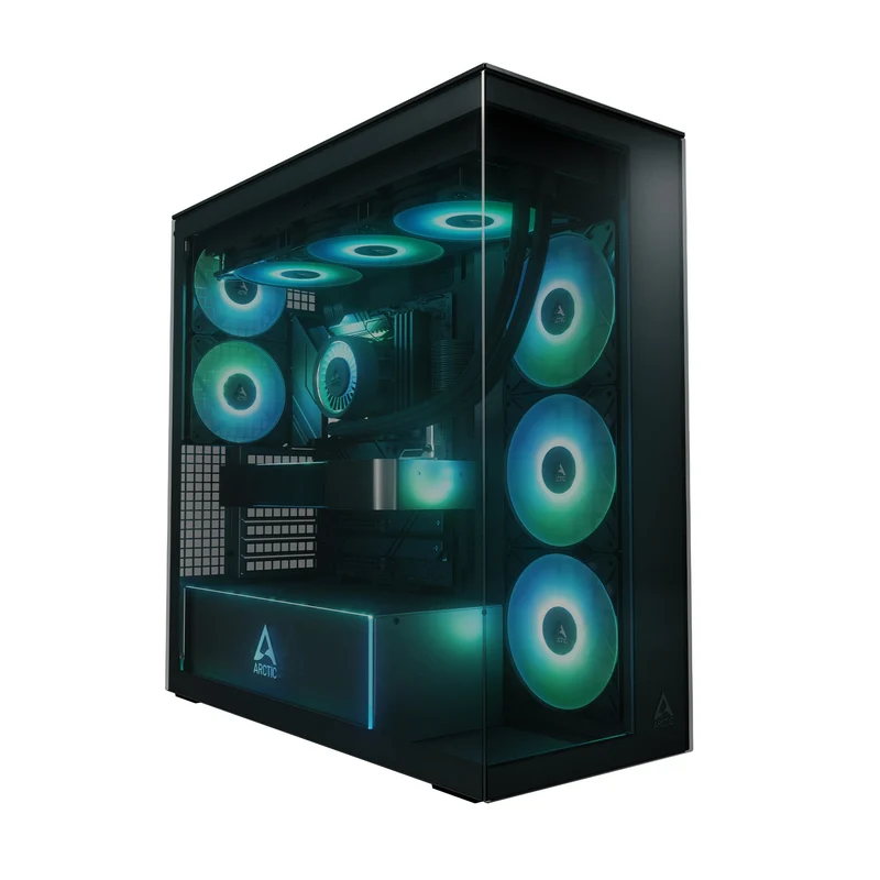 Arctic Xtender Tempered Glass Side Panel Premium E-ATX PC Case (Black, White, Mirror Black)