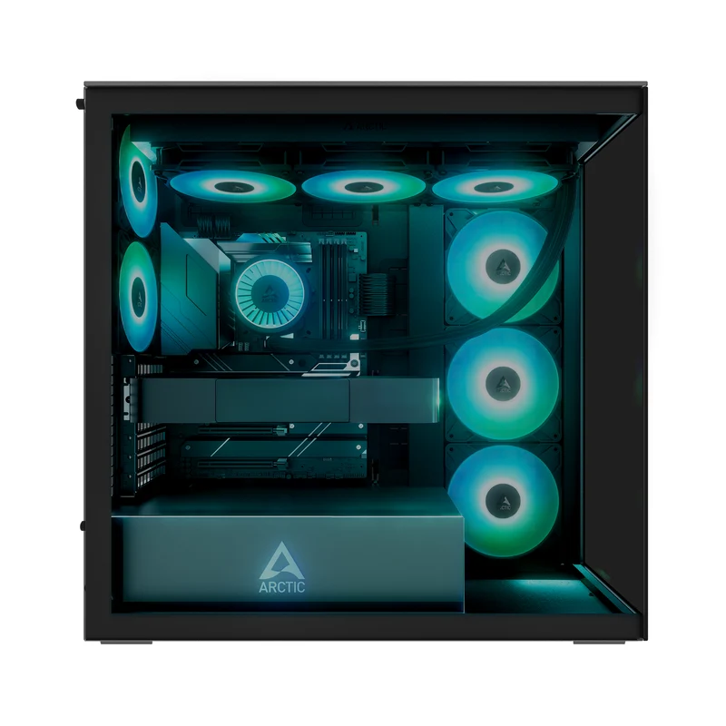 Arctic Xtender Tempered Glass Side Panel Premium E-ATX PC Case (Black, White, Mirror Black)