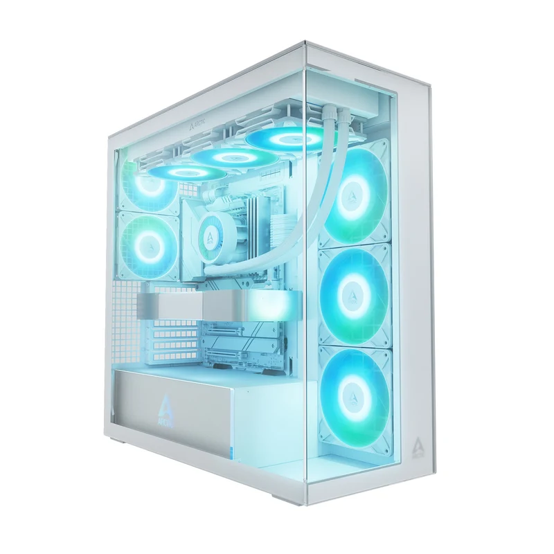 Arctic Xtender Tempered Glass Side Panel Premium E-ATX PC Case (Black, White, Mirror Black)