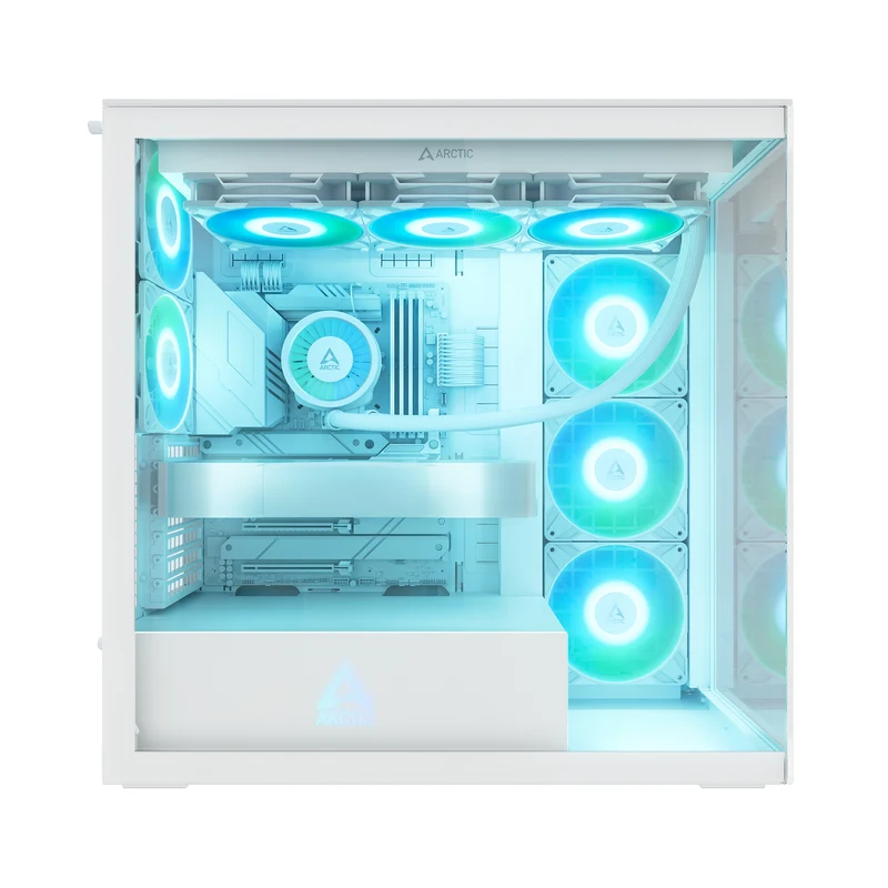Arctic Xtender Tempered Glass Side Panel Premium E-ATX PC Case (Black, White, Mirror Black)