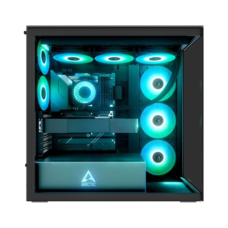 Arctic Xtender Tempered Glass Side Panel Premium E-ATX PC Case (Black, White, Mirror Black)