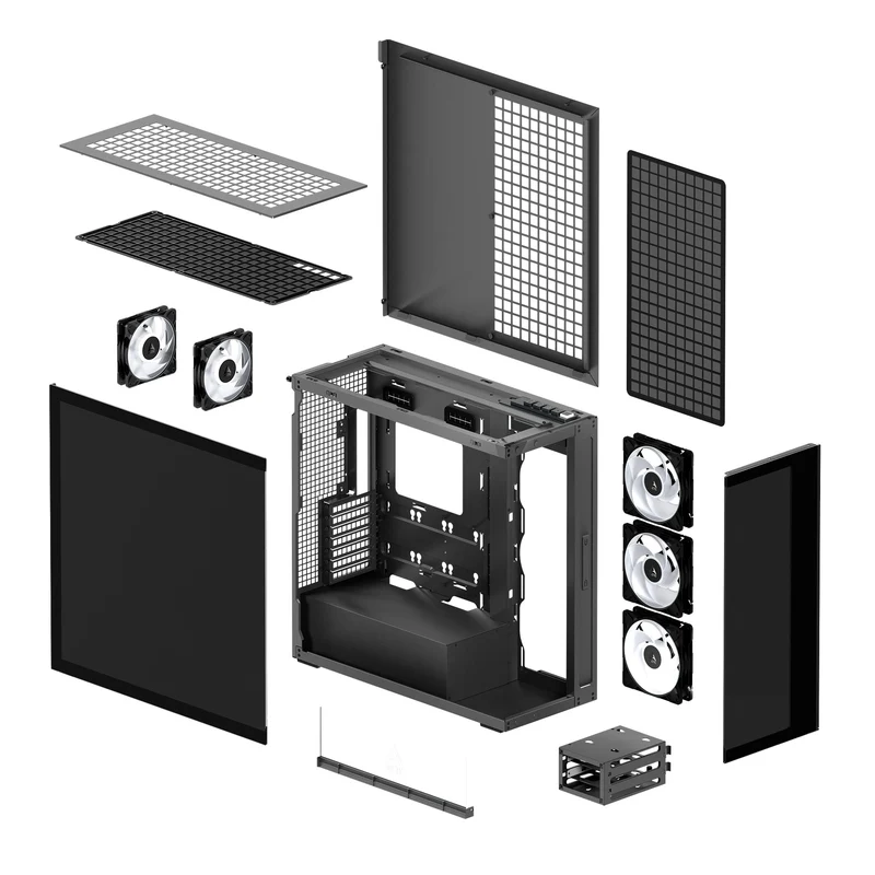 Arctic Xtender Tempered Glass Side Panel Premium E-ATX PC Case (Black, White, Mirror Black)