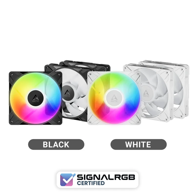 Arctic P14 Pro A-RGB 140 mm PWM 3-Pack Fan with Cable Splitter (Black, White)