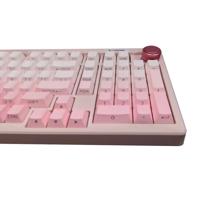 E-Yooso Z-101 RGB 101 Keys Tri-Mode Hot-Swappable Mechanical Keyboard Gradient Pink (Silverwood Switch)