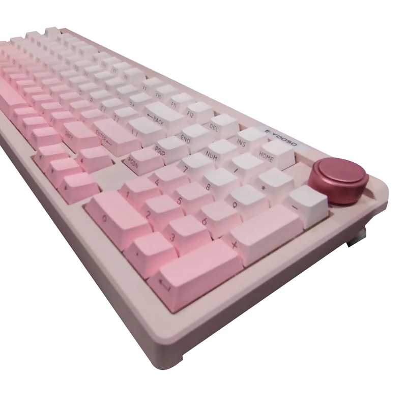 E-Yooso Z-101 RGB 101 Keys Tri-Mode Hot-Swappable Mechanical Keyboard Gradient Pink (Silverwood Switch)