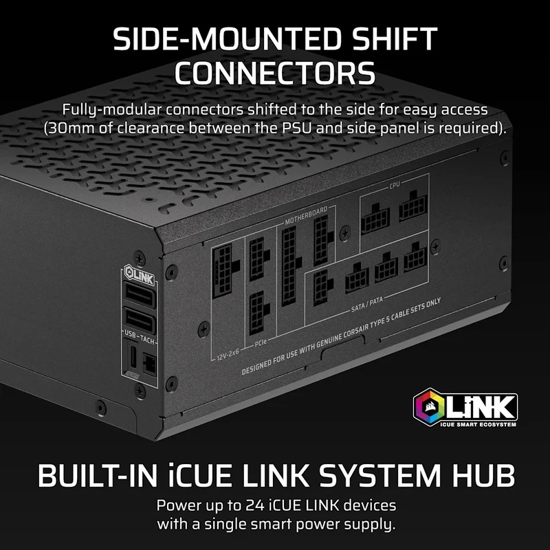 Corsair HX1500i SHIFT Fully Modular Platinum ATX Power Supply (CP-9020269-NA)