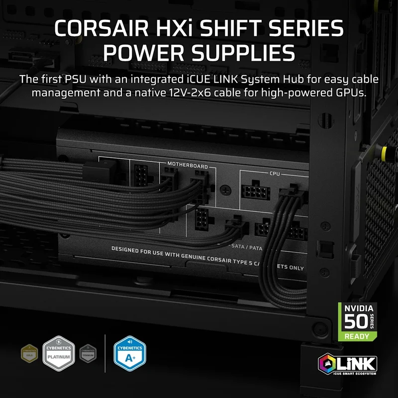 Corsair HX1000i SHIFT Fully Modular Platinum ATX Power Supply (CP-9020265-NA)