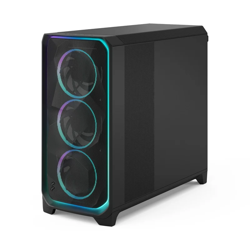 Fractal Design Meshify 3 XL Computer Case (Ambience Pro RGB Black Tempered Glass Light Tint, Ambience Pro RGB White Tempered Glass Clear Tint)