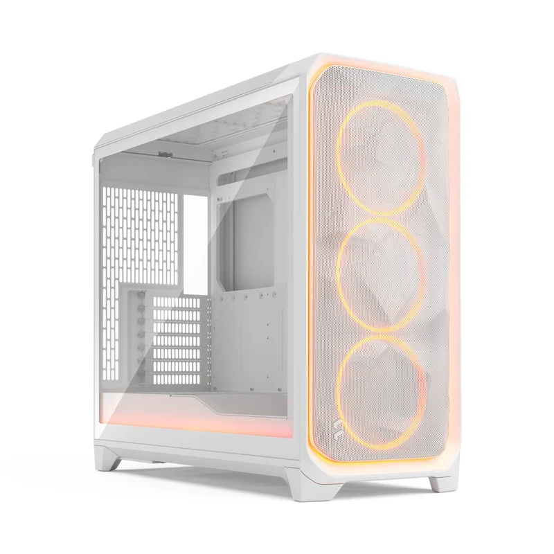 Fractal Design Meshify 3 XL Computer Case (Ambience Pro RGB Black Tempered Glass Light Tint, Ambience Pro RGB White Tempered Glass Clear Tint)