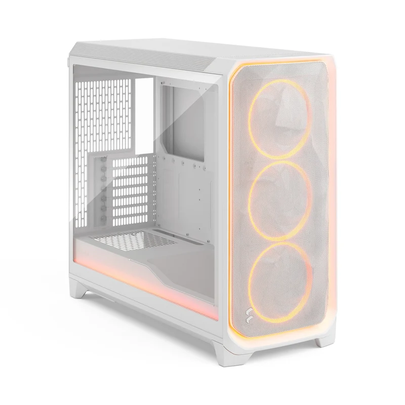 Fractal Design Meshify 3 XL Computer Case (Ambience Pro RGB Black Tempered Glass Light Tint, Ambience Pro RGB White Tempered Glass Clear Tint)