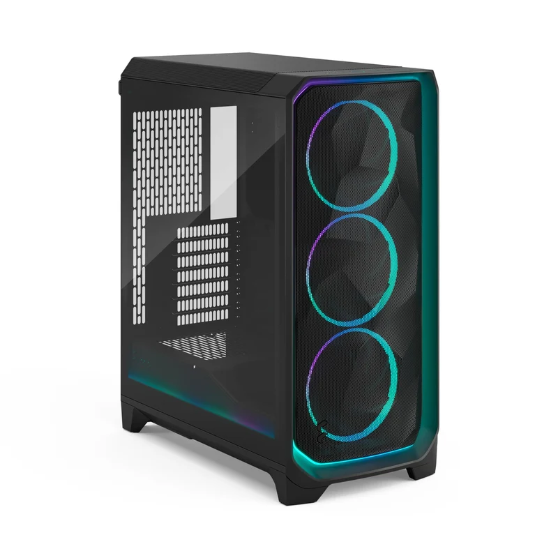 Fractal Design Meshify 3 Computer Case (Ambience Pro RGB Black Tempered Glass Light Tint, Ambience Pro RGB White Tempered Glass Clear Tint)