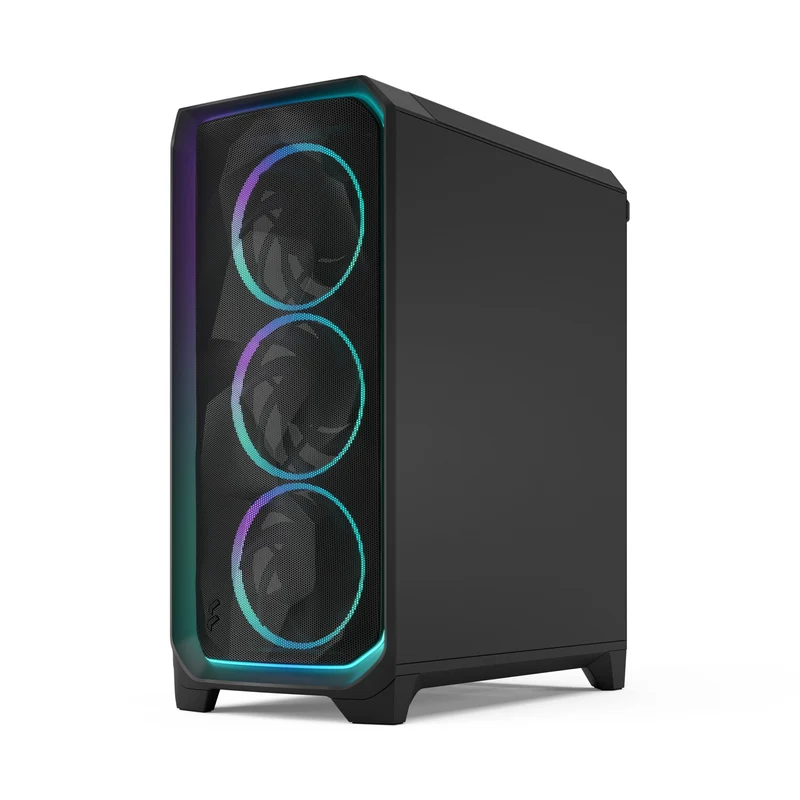 Fractal Design Meshify 3 Computer Case (Ambience Pro RGB Black Tempered Glass Light Tint, Ambience Pro RGB White Tempered Glass Clear Tint)