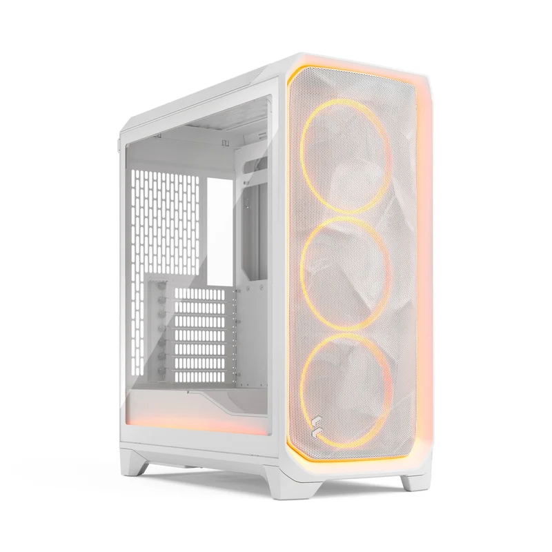 Fractal Design Meshify 3 Computer Case (Ambience Pro RGB Black Tempered Glass Light Tint, Ambience Pro RGB White Tempered Glass Clear Tint)