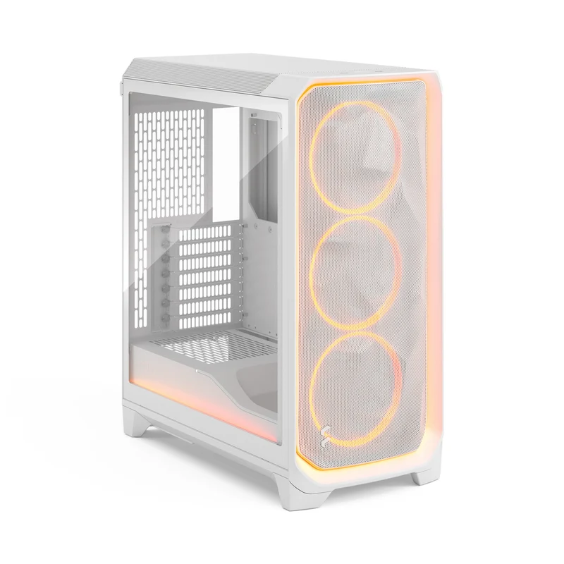 Fractal Design Meshify 3 Computer Case (Ambience Pro RGB Black Tempered Glass Light Tint, Ambience Pro RGB White Tempered Glass Clear Tint)