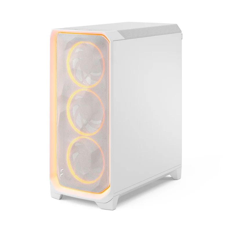 Fractal Design Meshify 3 Computer Case (Ambience Pro RGB Black Tempered Glass Light Tint, Ambience Pro RGB White Tempered Glass Clear Tint)