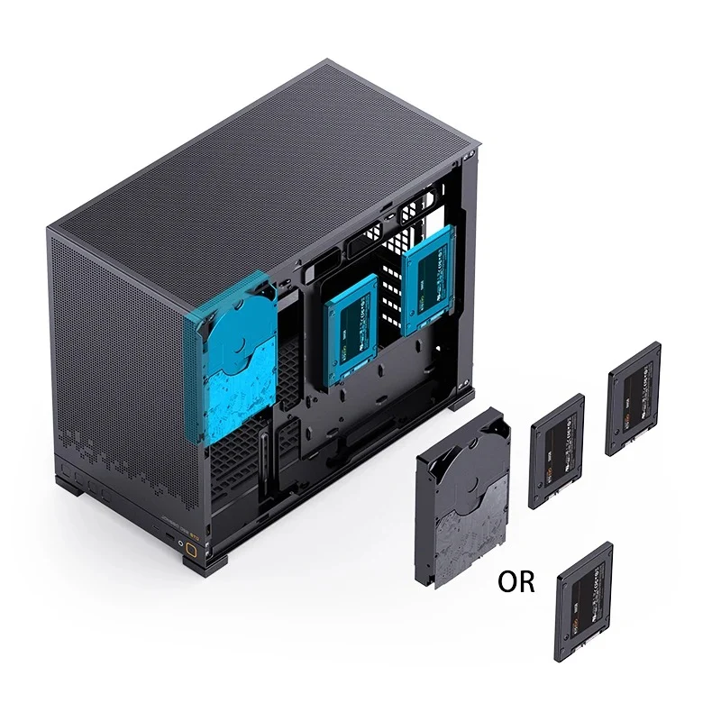 Jonsbo D32 STD M-ATX Computer Case (Black, White)