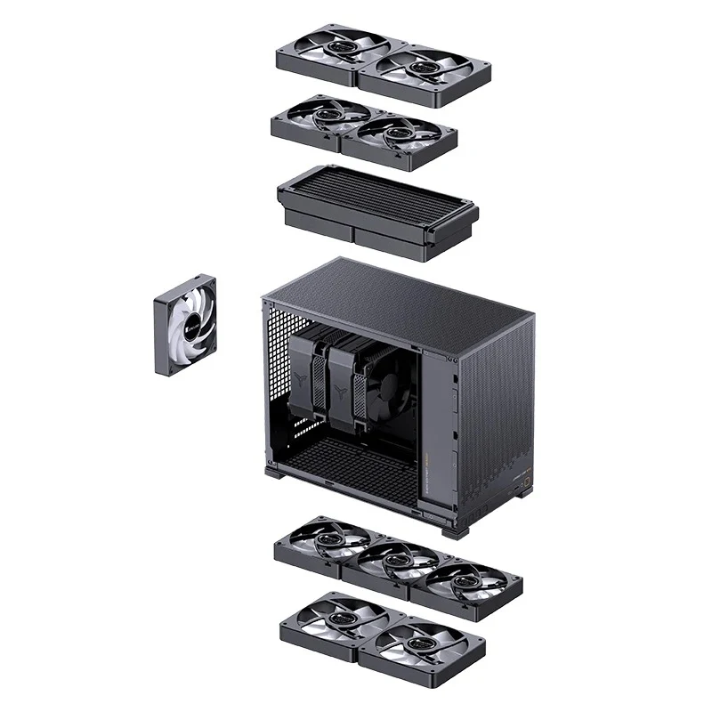Jonsbo D32 STD M-ATX Computer Case (Black, White)