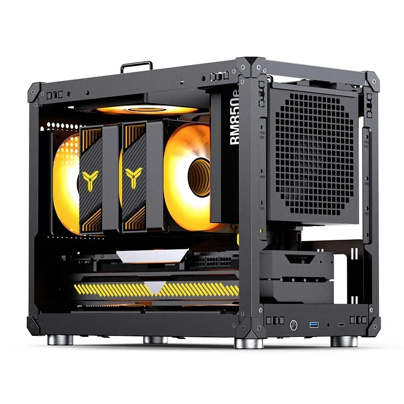Jonsbo C6 Max M-ATX Handle Case (Black, White)