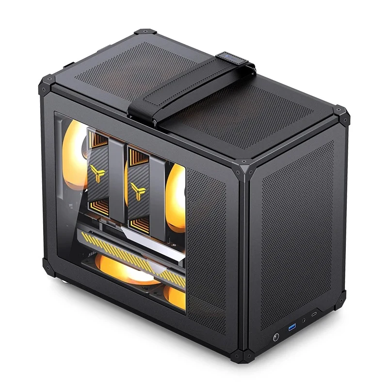 Jonsbo C6 Max M-ATX Handle Case (Black, White)