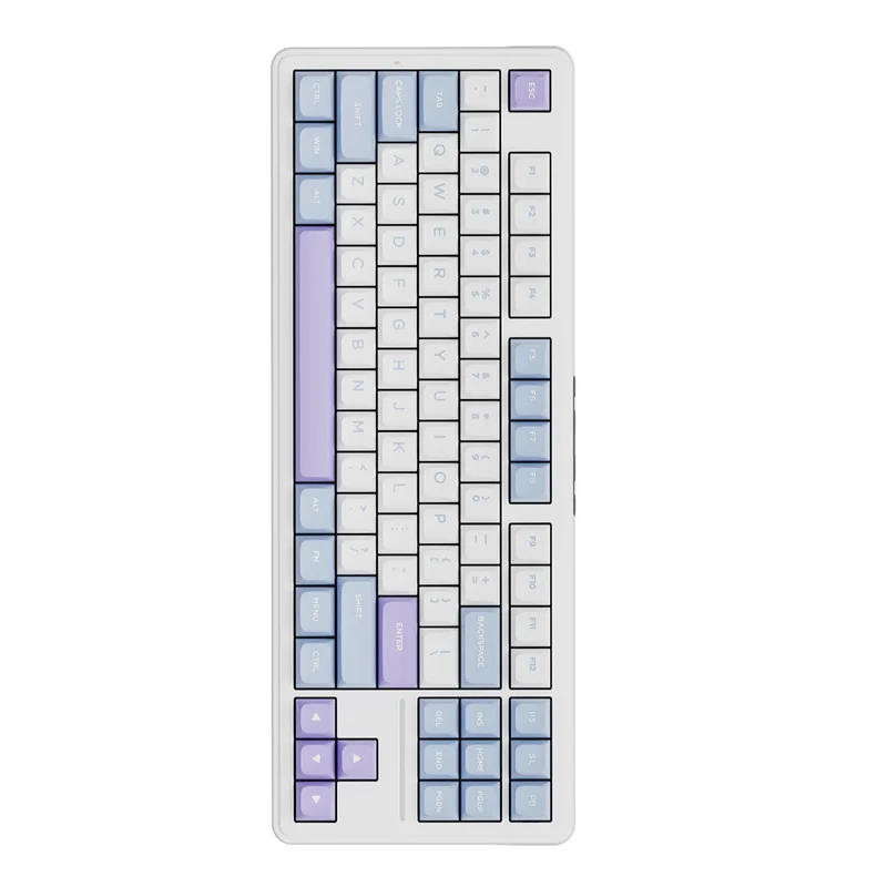 ATK A87 RGB Tri-Mode 87-Keys Gasket-Mounted Hot-Swappable Mechanical Keyboard (Sea Salt) (Black Plum Pro Switch)