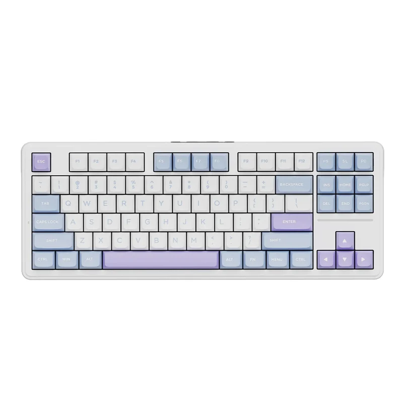 ATK A87 RGB Tri-Mode 87-Keys Gasket-Mounted Hot-Swappable Mechanical Keyboard (Sea Salt) (Black Plum Pro Switch)