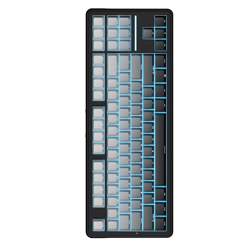 ATK A87 Pro RGB Tri-Mode 87-Keys Gasket-Mounted Hot-Swappable Mechanical Keyboard (Shadow Black) (Black Plum Pro Switch)